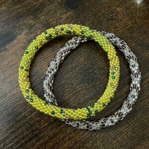 Vintage hand beaded bracelets